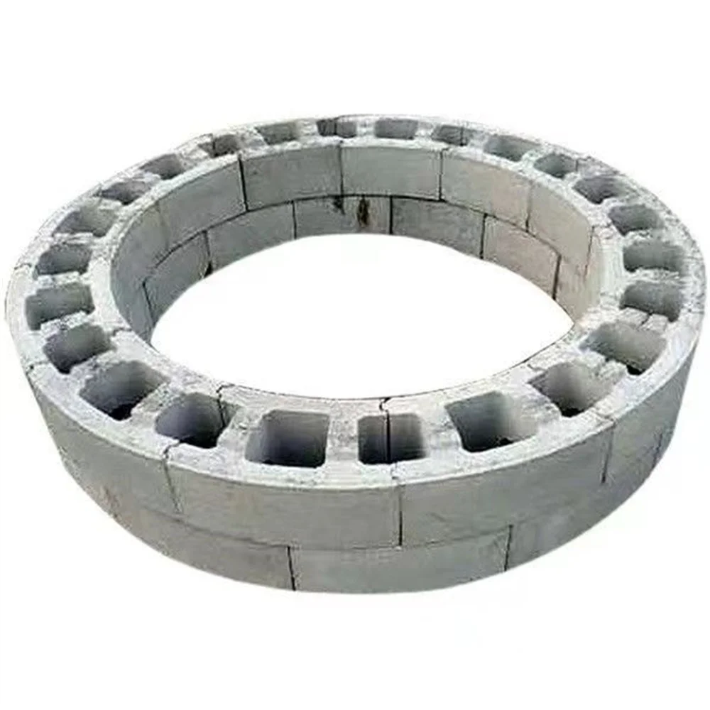 60cm geschliffener runder Betonblock Ziegel Kunststoff form Inspektion Brunnen wand runde Betons chacht Wand modul Box