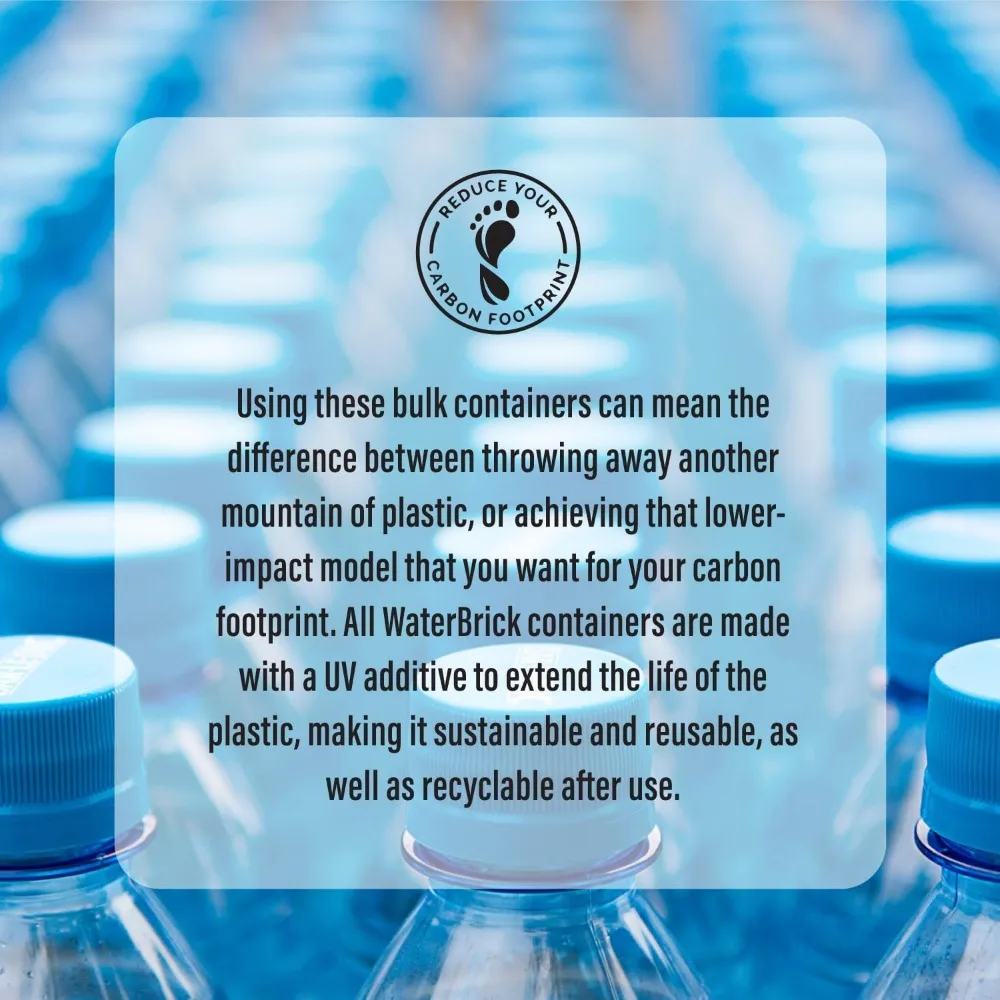 Emergency 6-Piece Stackable 3.5 Gallon Water Storage Containers | Durable and Compact for Disaster Preparedness