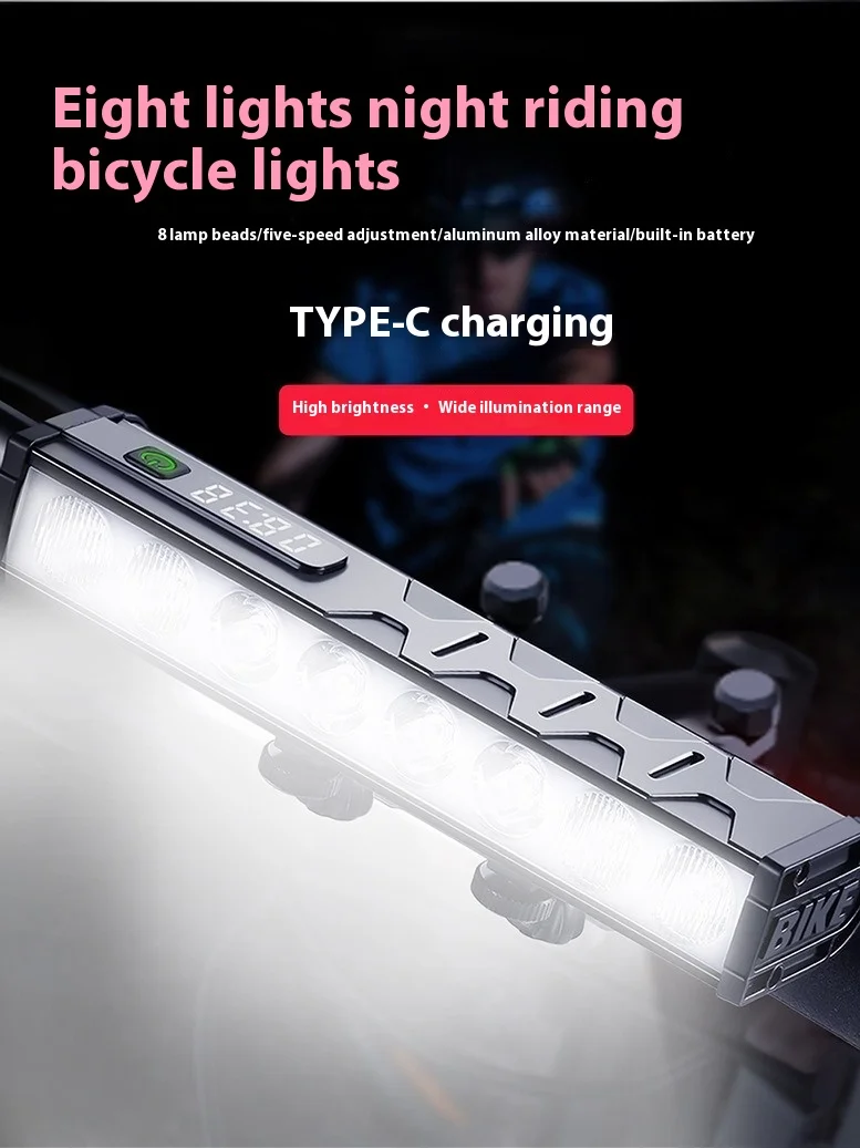 OFFBONDAGE Bicycle Light Front 5000Lumen Bike Light 40000mAh Waterproof Flashlight USB Charging MTB Road Cycling Lamp