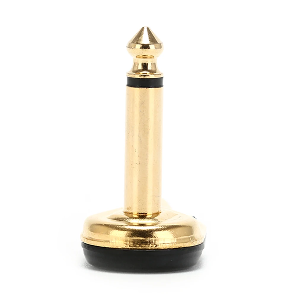 1 Pc 6.35mm Guitar Pedal Connector Gold Color Jack Straight Guitar Instrument Effects