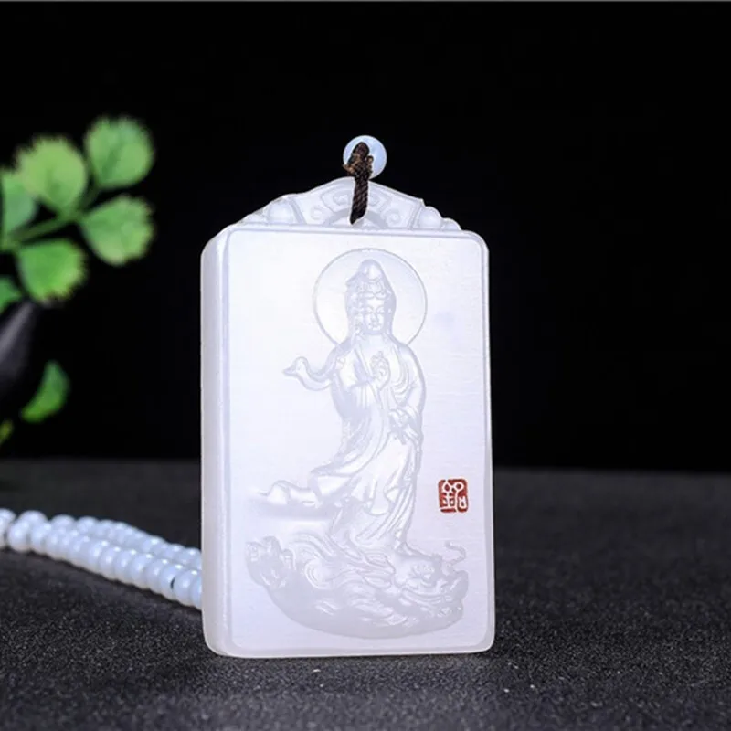 Dragon Riding Guanyin Pendant, Jade Plaque, Afghan Jade Guanyin Pendant, Jade Pendant