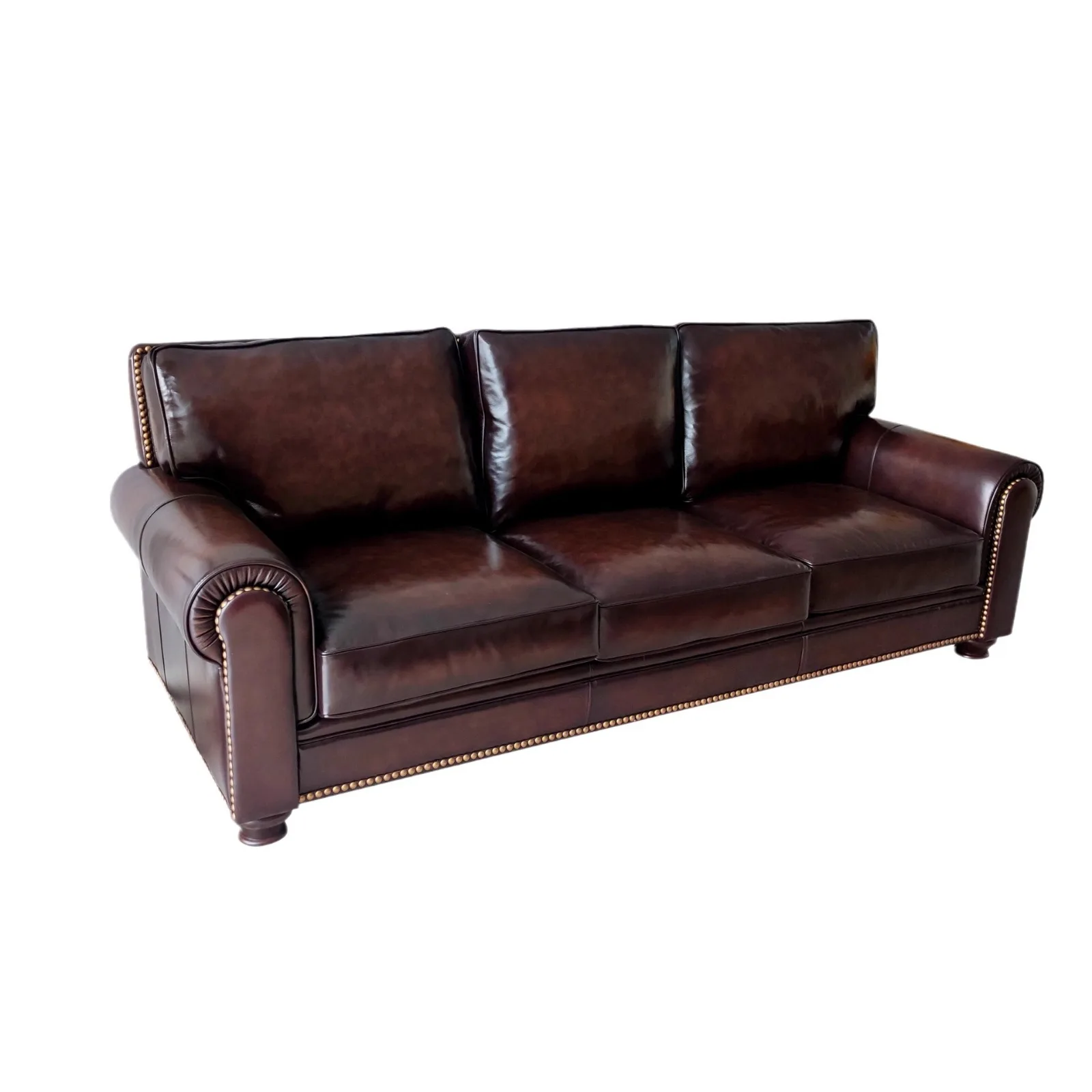 

//The Most Recent American Design Classical Couch 3 Seater Sofas Interior Retro Brown Cow Leather Sofa Set Living Room Furniture