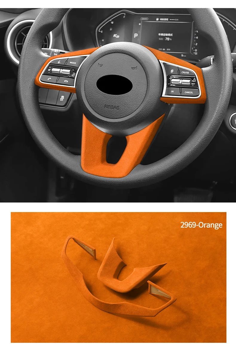 Hochwertiger Lenkradbezug aus Wildleder und ABS für Kia K3 Forte Cerato (2019-2021) + Schalthebelmanschette, Auto-Innenraum-Tuning-Zubehör – Detail 10