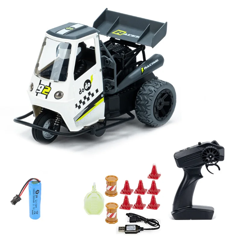 Rc Car Motor Tricycle 2.4G SERVO Remote Control Light and Sound Spray High Speed Emulation Motorcycles Kids