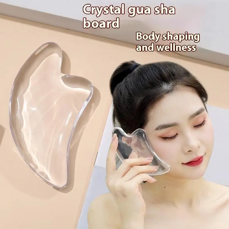 

1Pcs Transparent Gua Sha Board Massage For Face Lifting Scraping Face Resin Care Tool