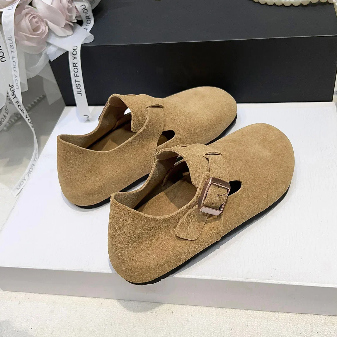 

Brand Design Leather Single Shoes Cork Thick Sole Inner Height Increase All-Inclusive Casual Shoes Women's Sneakers Board Shoes