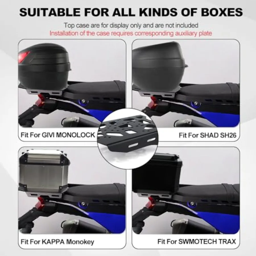 Porte-bagages et porte-bagages latéral pour moto, pour modèles KLX250 KLX250S KLX250SF KLX300 KLX300SM 20092023, alliage en aluminium Durable