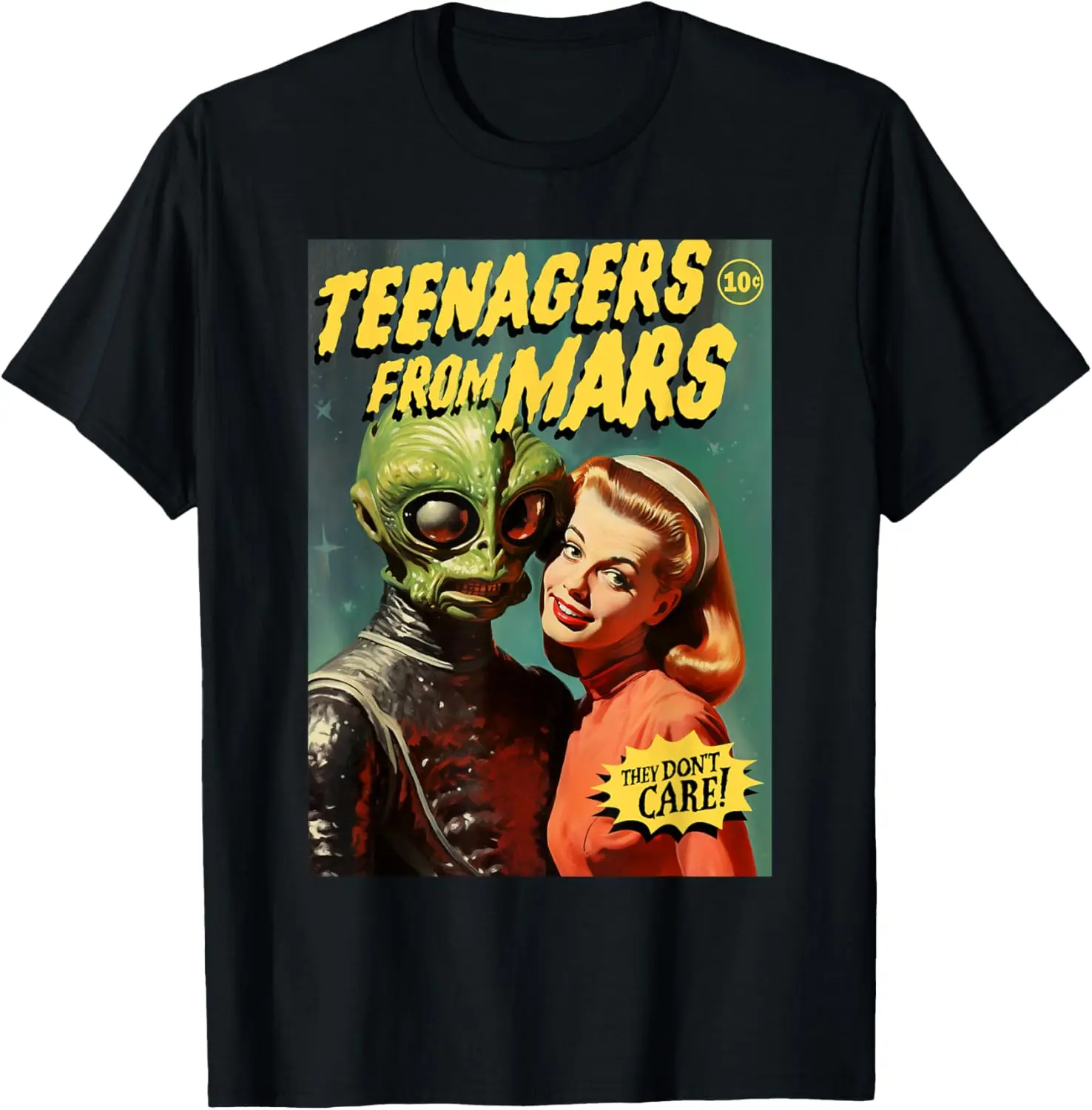 Teenagers From Mars 1950s Horror Comic Cover T-Shirt