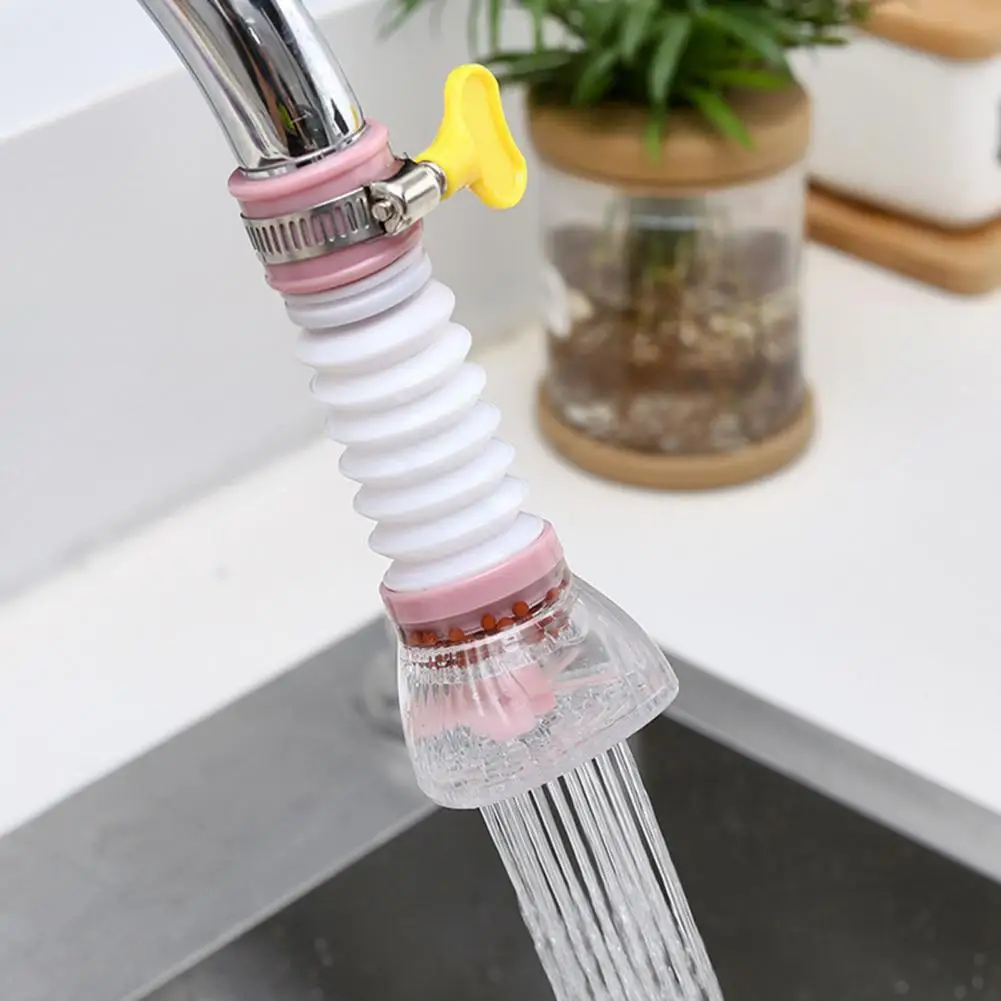 Flexible Kitchen Faucet Tap Extender Splash-Proof Water Filter Outlet Head Water Saving Sprayer Filter Diffuser Plastic Aerators