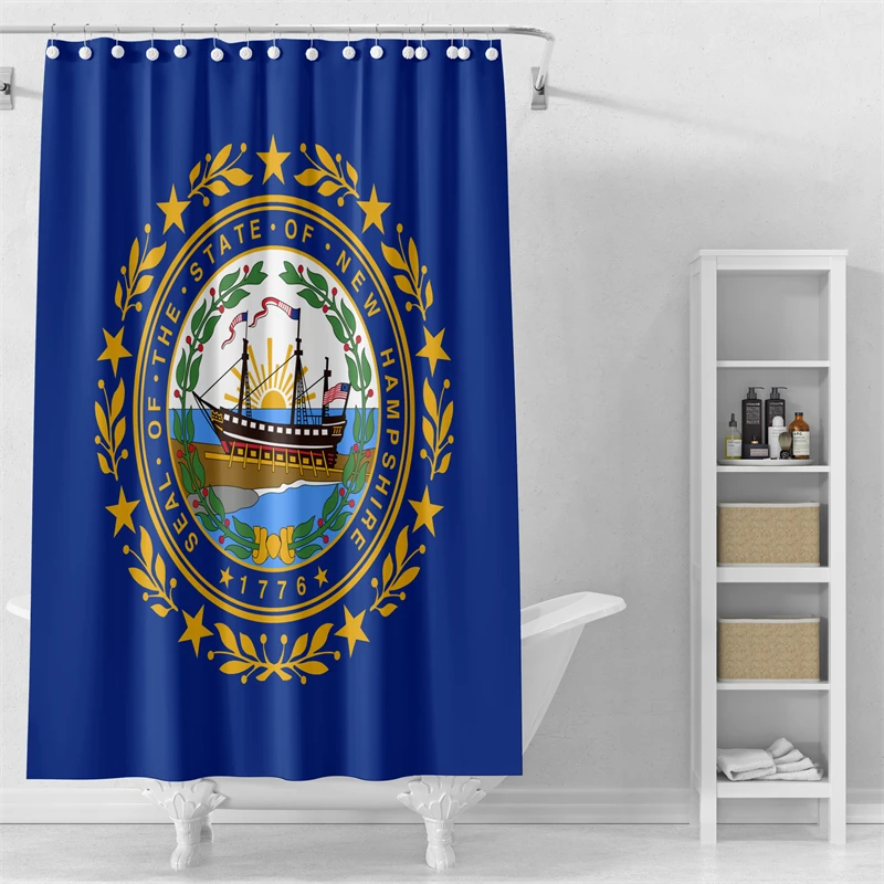 Gaslight Gatekeep Girlboss New Hampshire Shower Curtain Set with Grommets and Hooks for Bathroom Decor