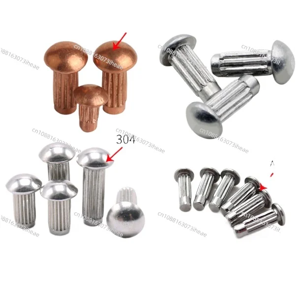 

304 brand rivet copper, aluminum rivet GB827 knurled nameplate rivet semi-round head flat head