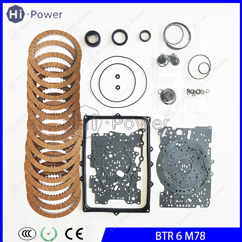 BTR 6 M78 Transmission Clutch Overhaul Repair Kit Friction Plates For Ssangyong 6 Speed Gearbox Disc Gasket Oil Seal Kit