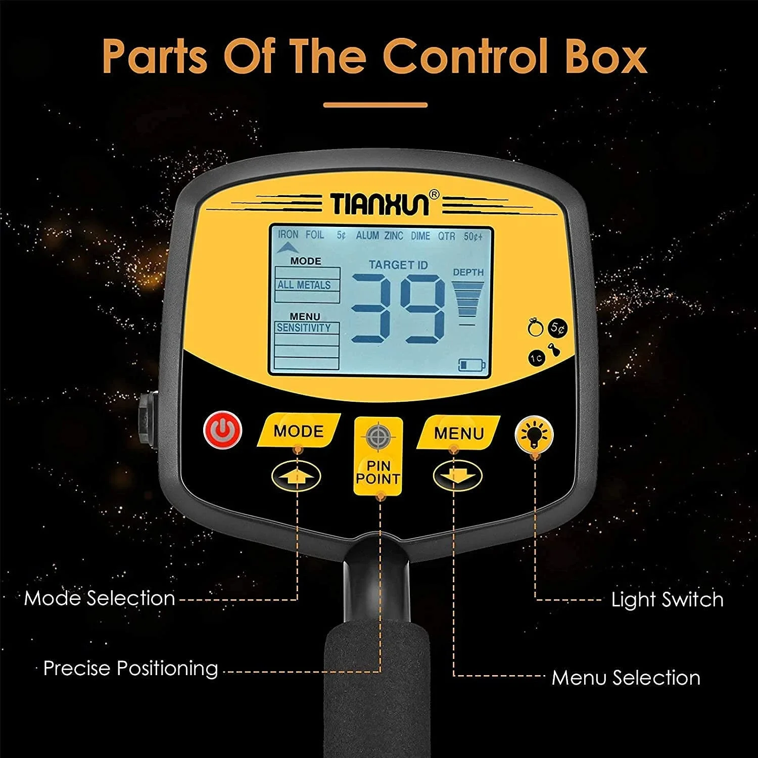 TX-950 Factory Direct Metal Detector With Large 15 Inch Coil Gold Detector Professional For Underground Search Long Distance
