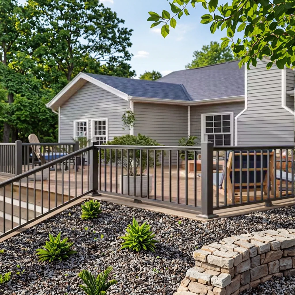 التخصيص نمط جديد DIY تثبيت الدرابزينات الألومنيوم سطح السفينة درابزين وسياج للشرفة