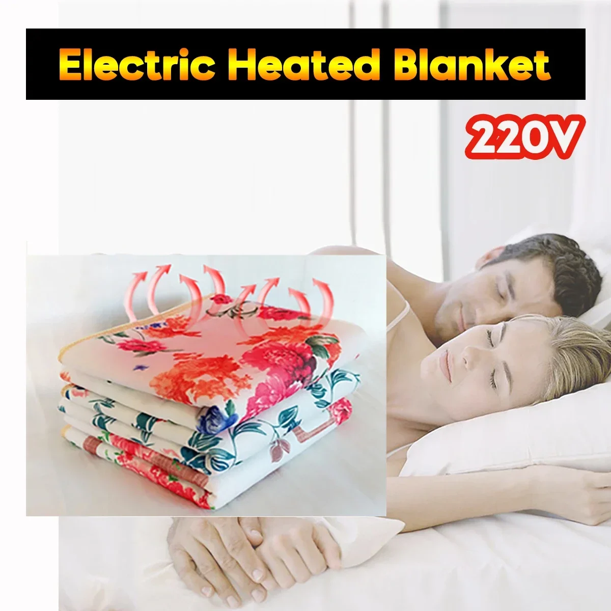 3-biegowy, regulowana temperatura, zimowy, ciepły, elektryczny koc grzewczy, wodoodporny, automatyczny, wyłącznik, podgrzewany koc