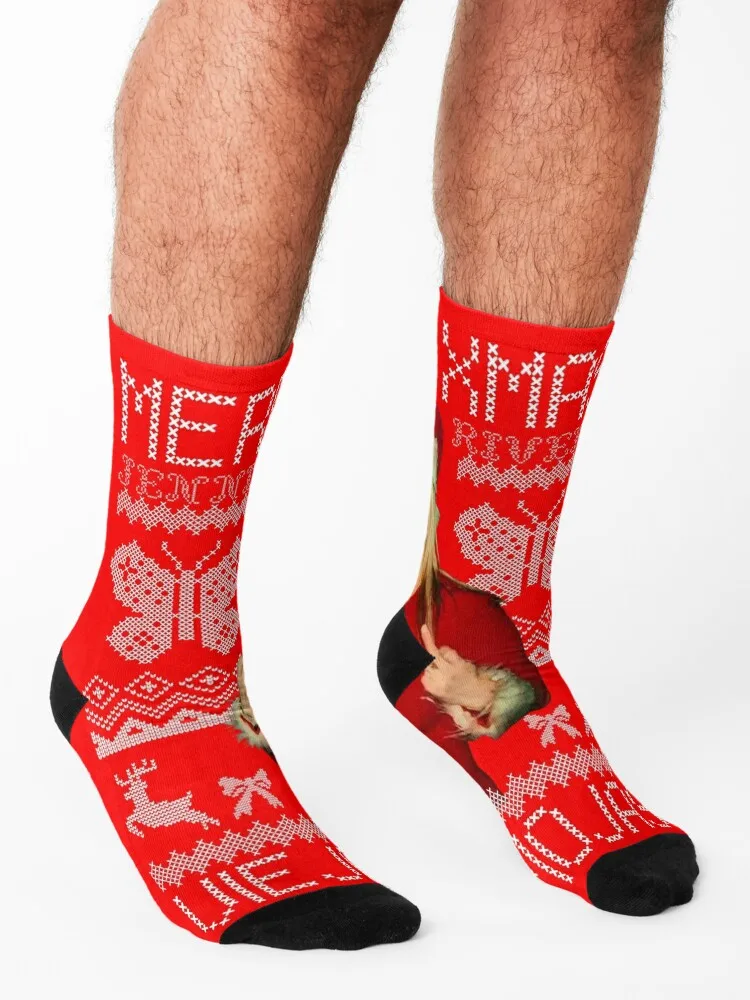 Merry Xmas Jenni Rivera Socks designer brand hiking soccer anti-slip gym Male Socks Women's