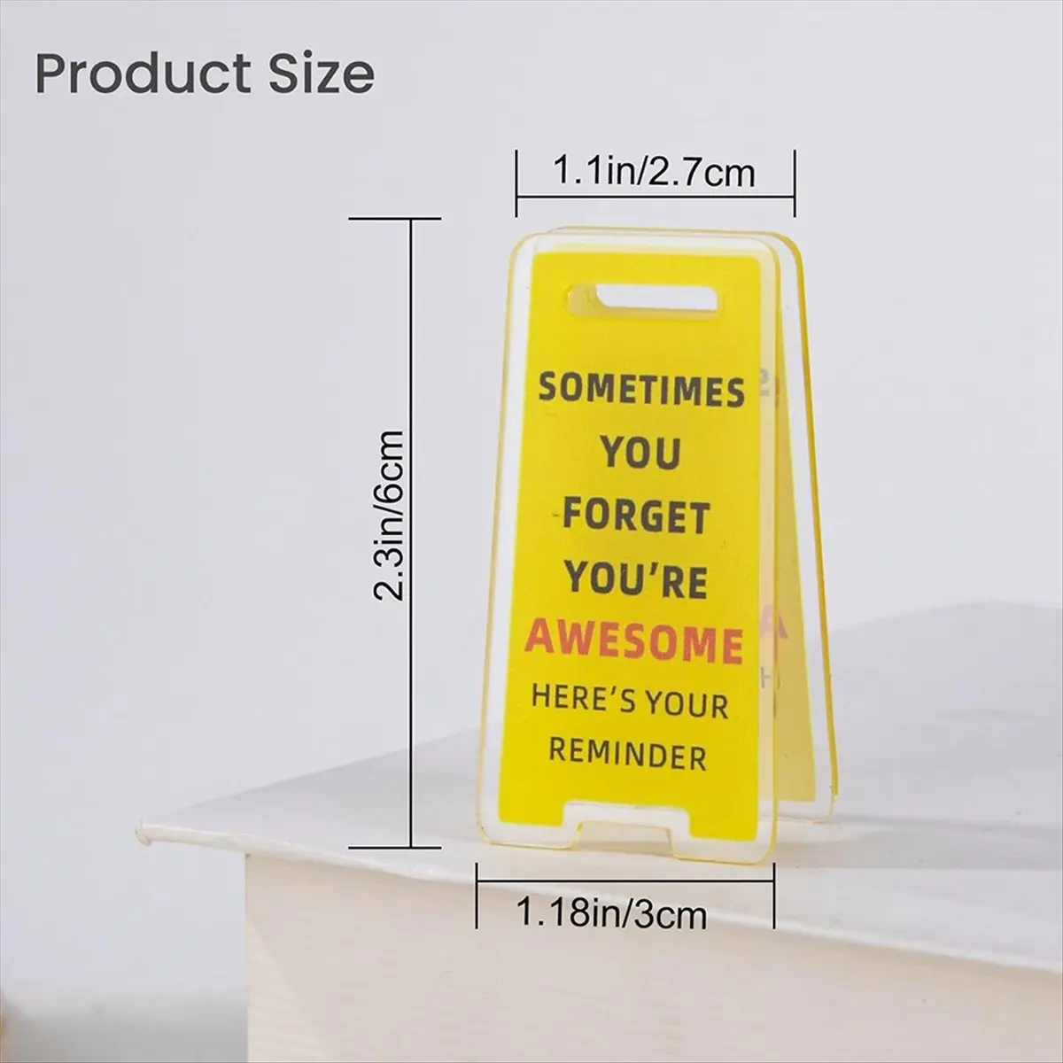 A22I Funny Sticky Note Holder - 6 Pack Note Holder Clips, Overstimulated Desk Sign for Office, Hilarious Desk Signs