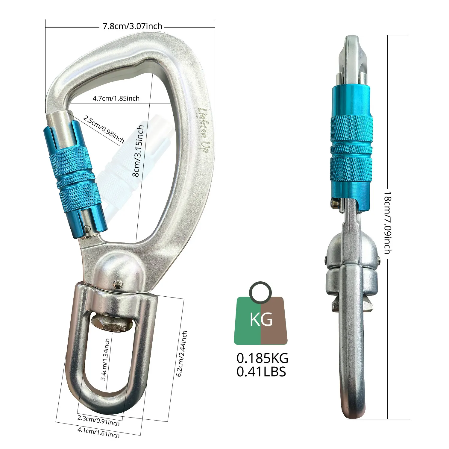 Universal Rotary Outdoor Fixed Connector Rotary Connection Ring Climbing Anti-fall Ring Aluminum Climbing Protection Main Lock