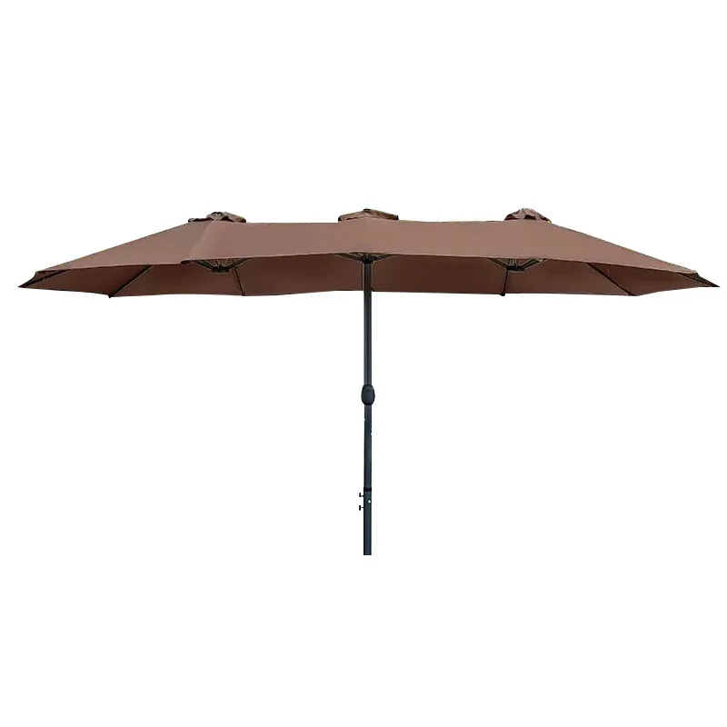 Outdoor Parasol Twin Umbrella Patio Sunshade Big Size Waterproof Umbrella With Crank Handle Large Umbrella Not Including Base