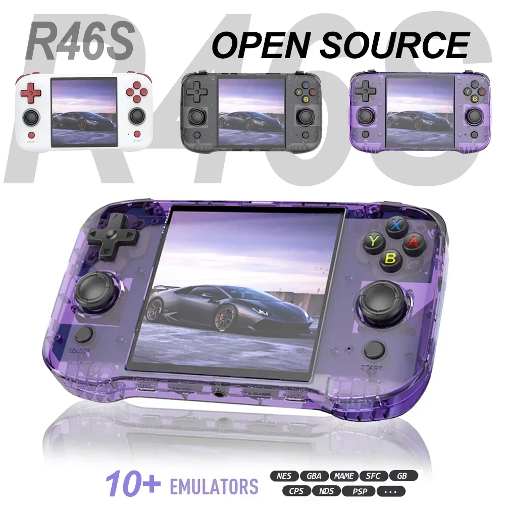 R46S Hand-held Game Console with 4.0 Inch IPS Screen Built-in 20000 Games Arkos System Portable Retro Game