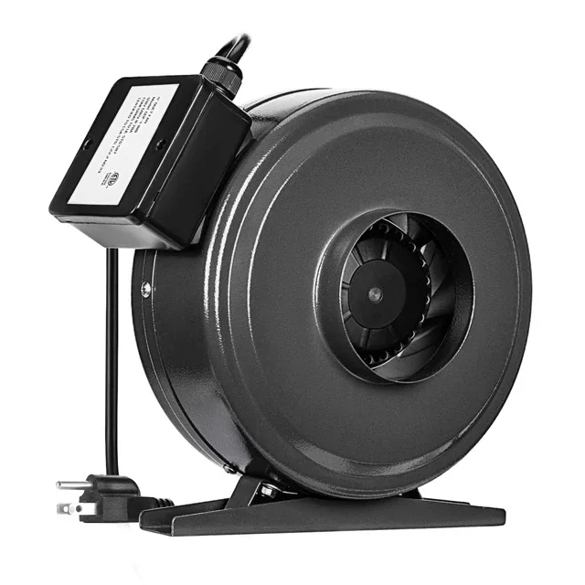 8 Inch Inline Duct Fan Exhaust Booster Fan With Speed Controller For Hydroponic Grow Tent Centrifugal Fan