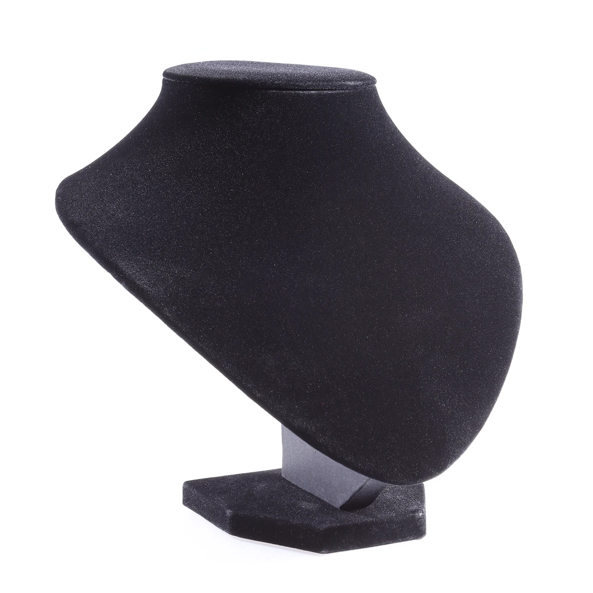

Necklace Displays ganizers Velvet Jewelry Bust Display 3D Show Rack Extra Wide Base For Stability Black
