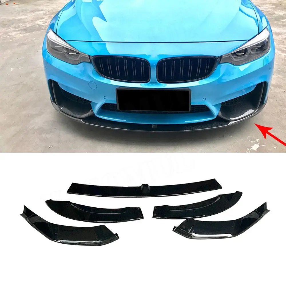 

VACOMUL Front Bumper Lip with Splitters Body Kit for BMW 3 Series F80 M3 4 Series F82 F83 M4 2014-2018 ABS Front Lip Splitters