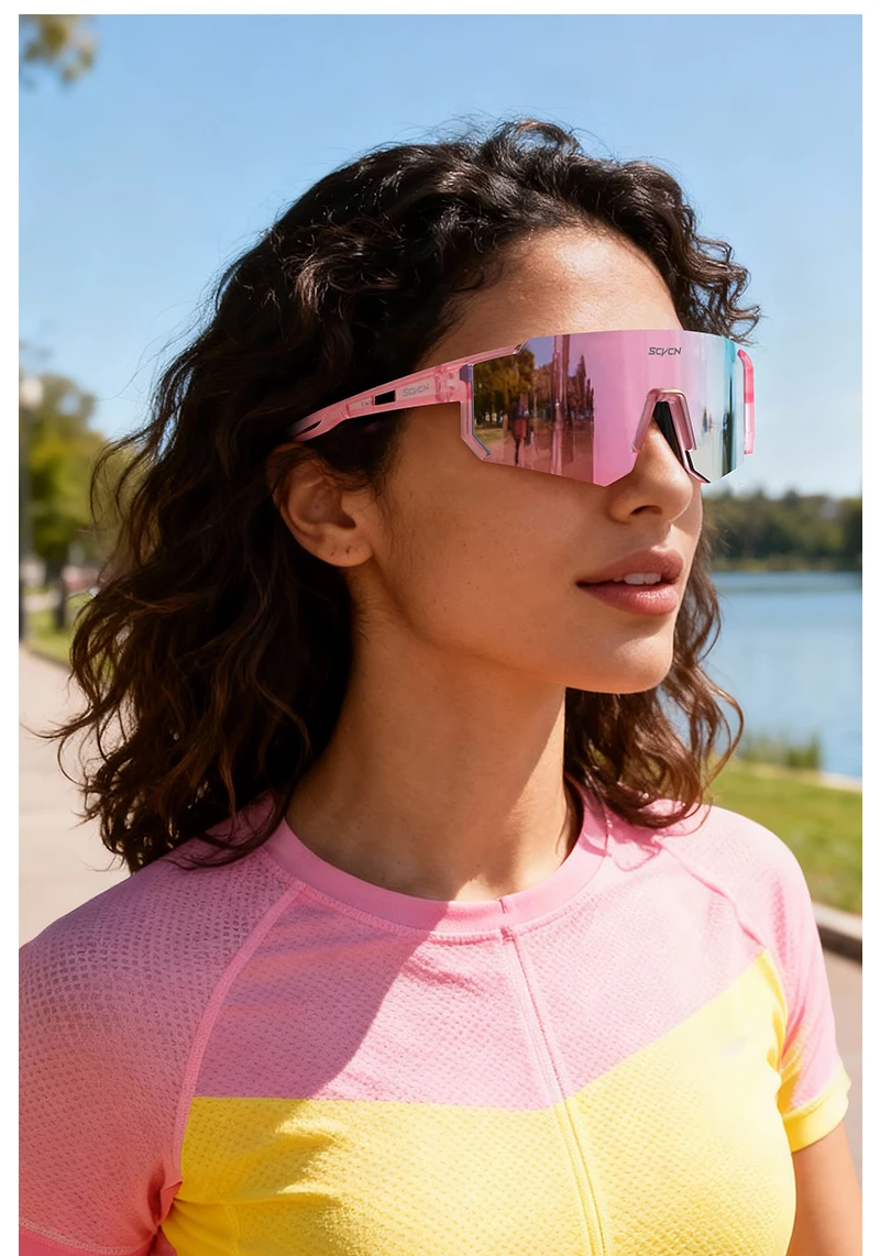 SCVCN Süße Rosa Fahrradbrille, Fahrrad-Fotozubehör, Golf-Okulare, Camping-Sonnenbrille, UV400 Outdoor-Sportausrüstung – Detail 16
