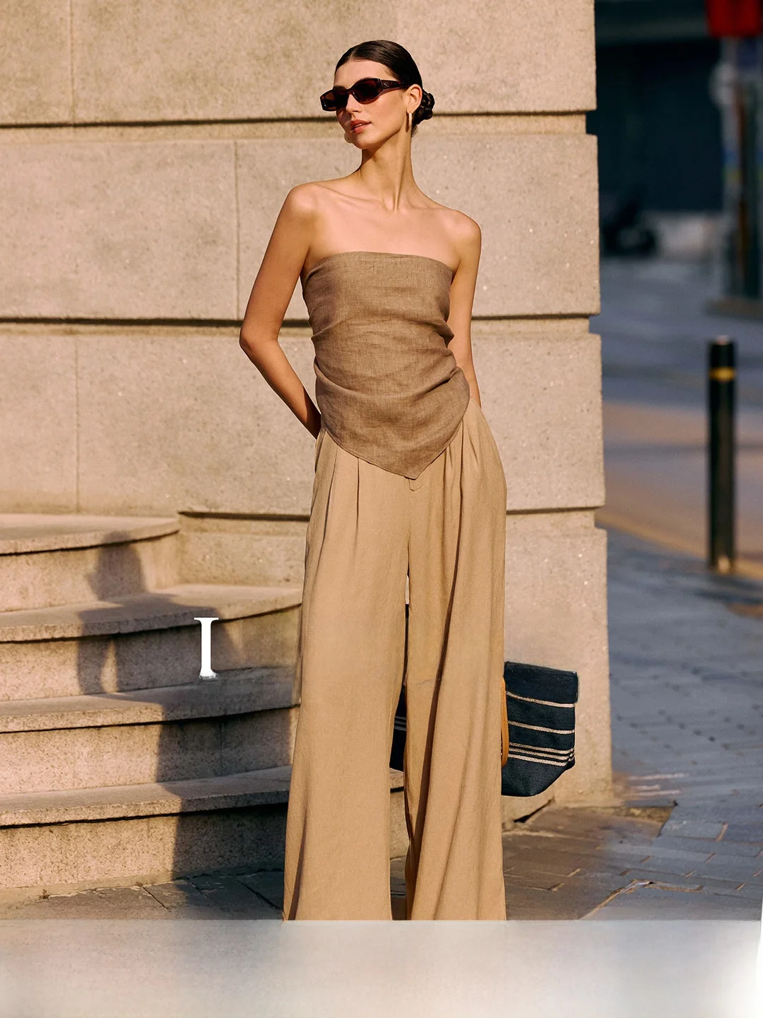 

Luna7xi Pure Color Linen Strapl Vest Women's Summer New Faionable Outerwear Versatile Top Sli Commute Sle ort