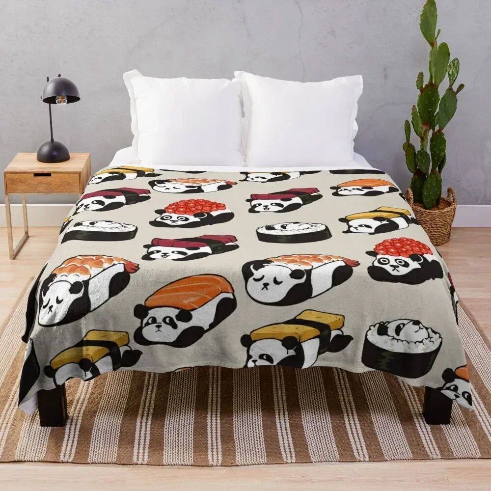 

Sushi Panda Throw Blanket Blankets For Bed Sofa Sofa Quilt Blankets