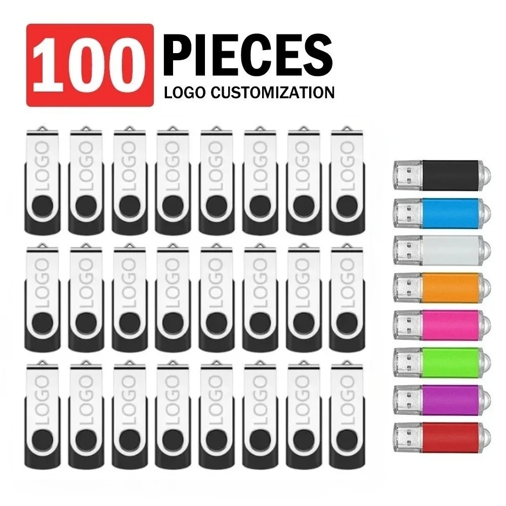 

metal 100pcs free logo Pendrive 32gb 64gb 128gb pen drive flash usb 2.0 memory stick Waterproof usb flash drive cle usb 16GB 8GB