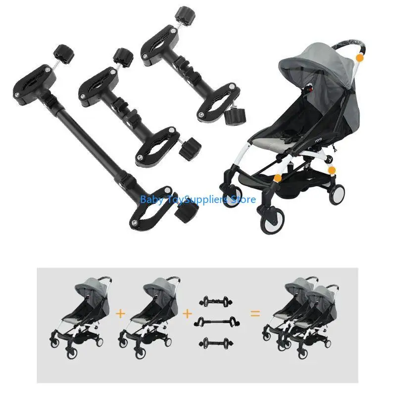 

R1WF 3Pcs Baby Cart Assemble Connector Joint Linker Twin Connector Stroller Connectors Twin Pram Stroller Accessories