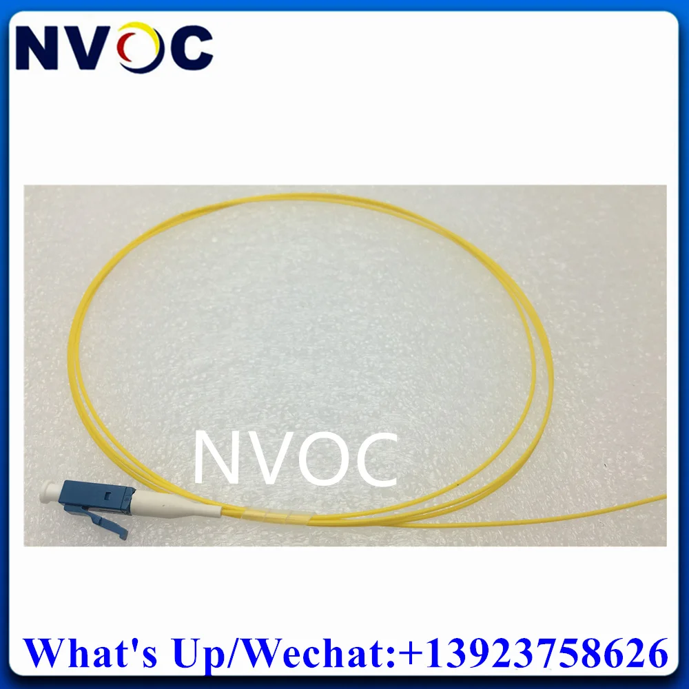 100Pcs SM LCUPC Fiber Pigtail,0.5M 1M 1.5M 2M Single Mode 0.9mm Tight Buffer Yellow LSZH Fiber Optical Cable Jumper Connector