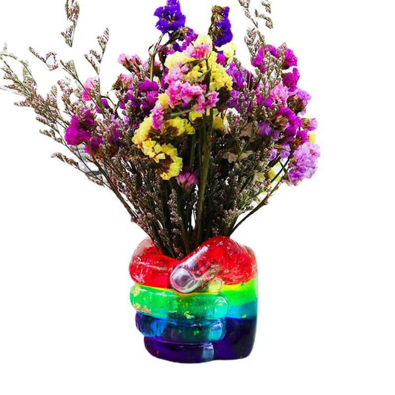 Fist Pen Holder Resin Mold Vase Flower Pot Silicone Mould Craft Silicone Mold Drop shipping