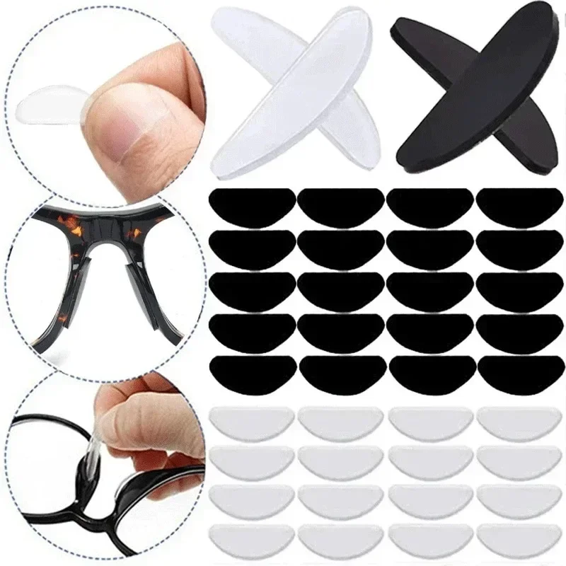 Anti Slip Eyeglasses Nasal Supports Silicone Invisible Glasses Air Cushion Nose Pads Transparent Soft Self-adhesive Nose-holder