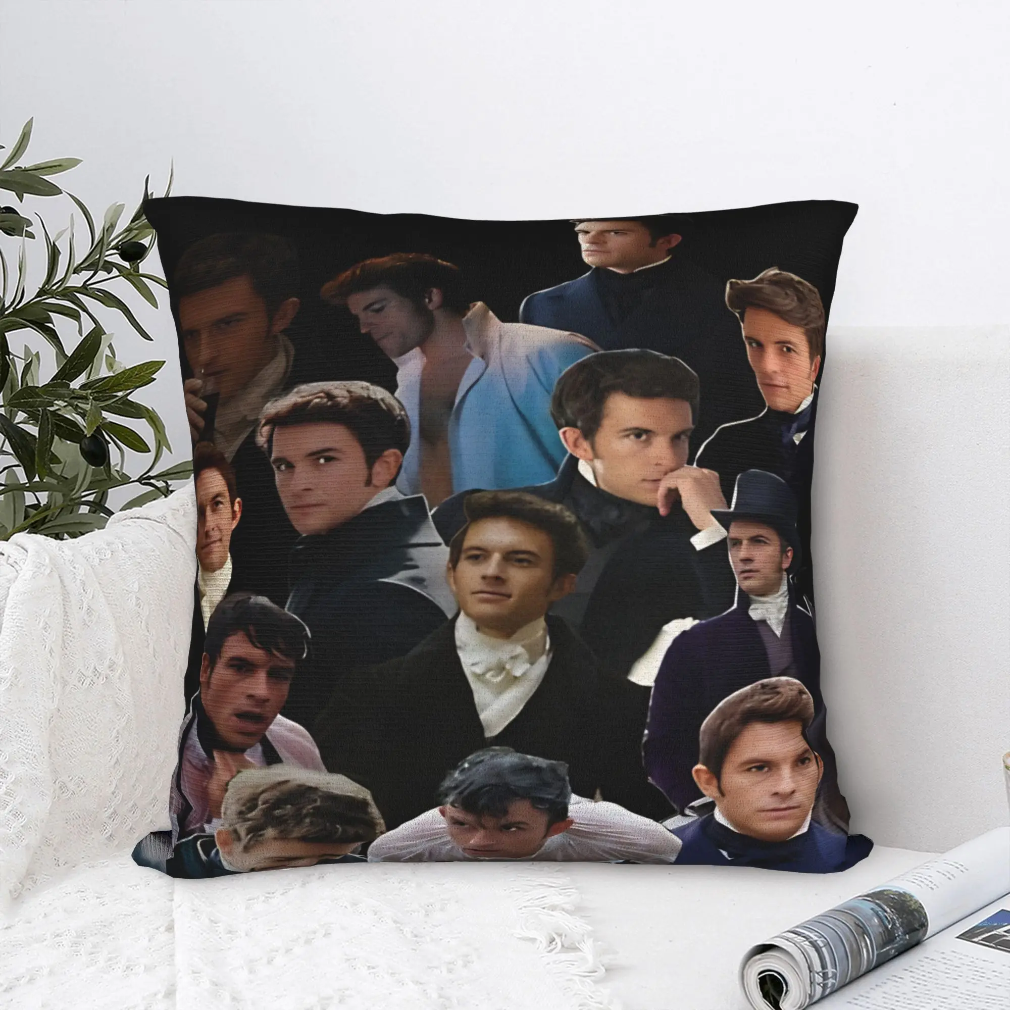 Jonathan Bailey Actor Pillowcase Polyester Cushion Cover Decoration Comedy Throw Pillow Case Cover Home Zippered 18'