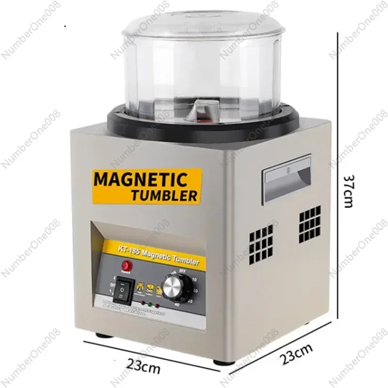 KT-185 Magnetic Tumbler Jewelry Polisher Metal Finisher Finishing Machine 110V/220V Gold Precision Parts Polisher