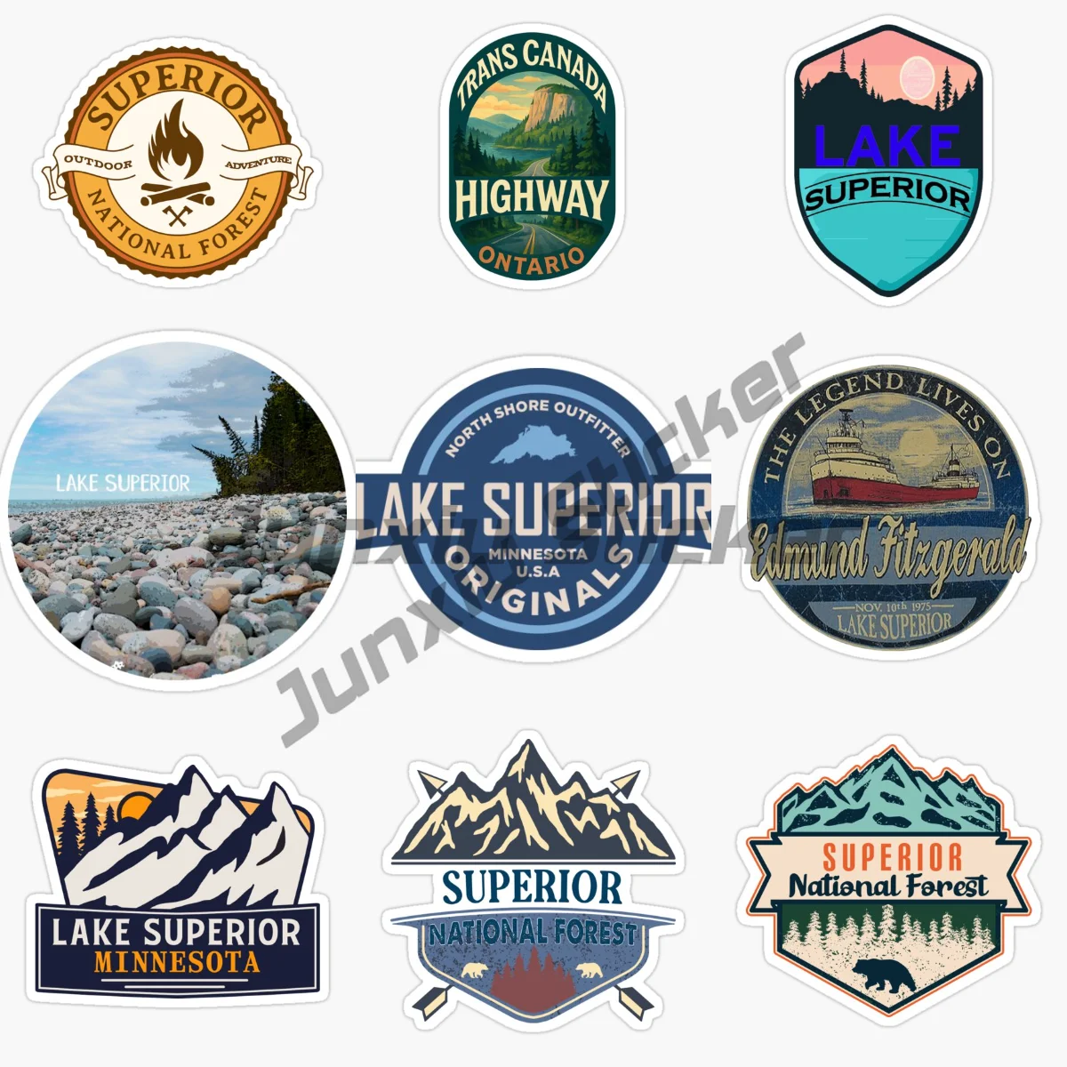 

LAKE SUPERIOR MINNESOTA Clear and Pure The World's Largest Freshwater Lake Car Sticker Vinyl Self-adhesive Decorative Decal