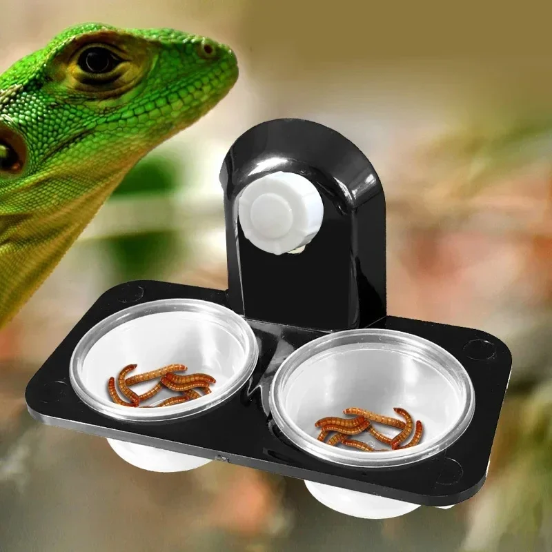 Minimally Designed Climbing Pet Food Basin Dual-use Water Feeding Platform Amphibious Reptile Larvae Lizard Palace Feeding Basin