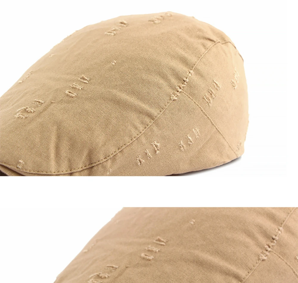 HT5074 Herren- und Damen-Baskenmützen, Künstler-Baskenmütze, Verstellbare Ivy-Flatcap für Frühling und Sommer, Atmungsaktive Baskenmütze – Detail 4