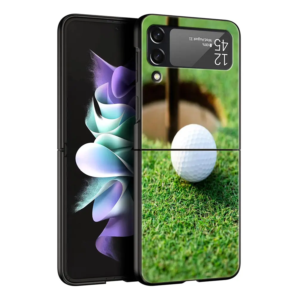 Funda de teléfono deportiva de Golf para Samsung Galaxy Z Flip3 Flip4 Flip5, carcasa para Z Flip 3 4 5 6 7, funda trasera plegable dura