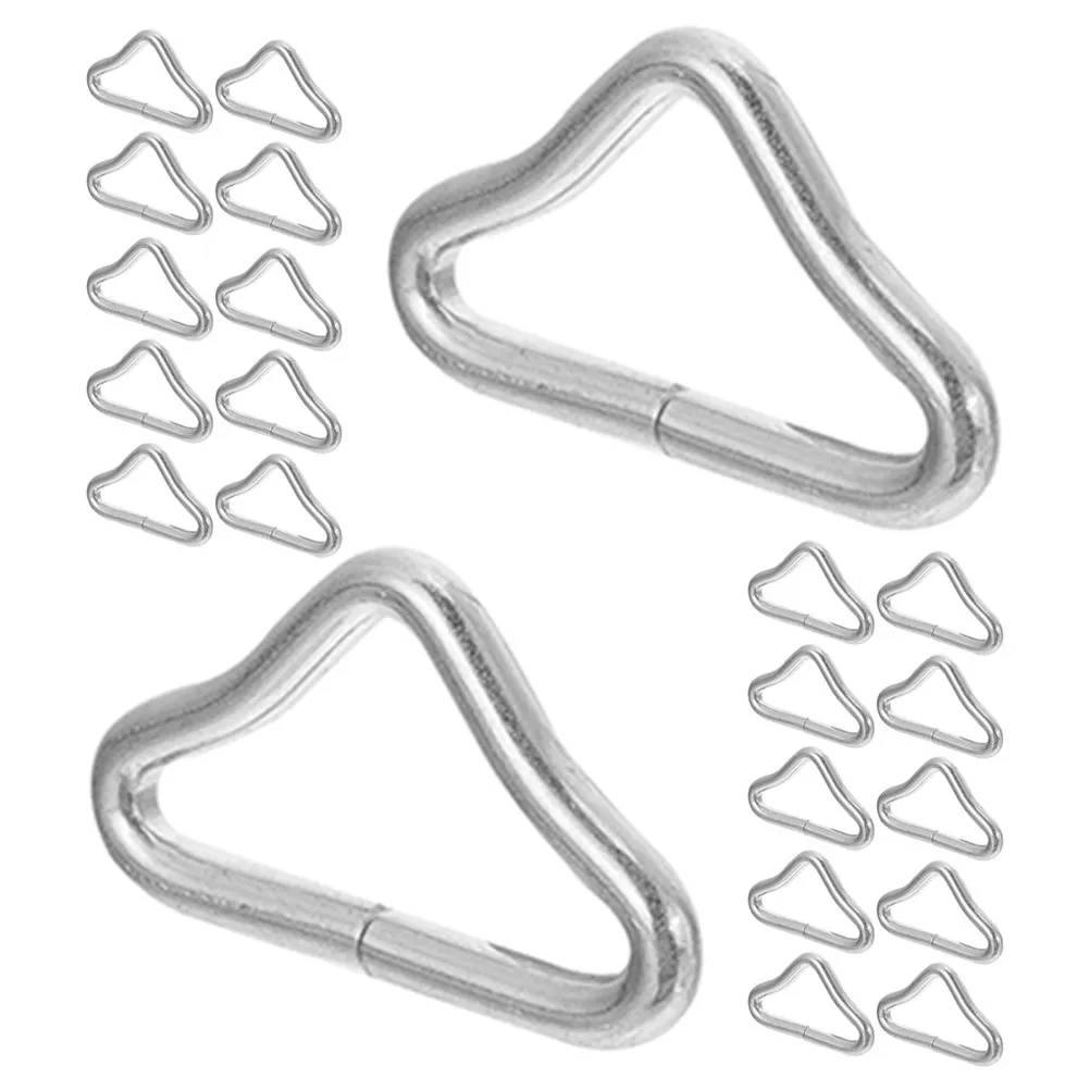 

70 шт. металлических треугольных колец для батута, сверхпрочные черные заменяющие кольца-пряжки для ремонта батутов