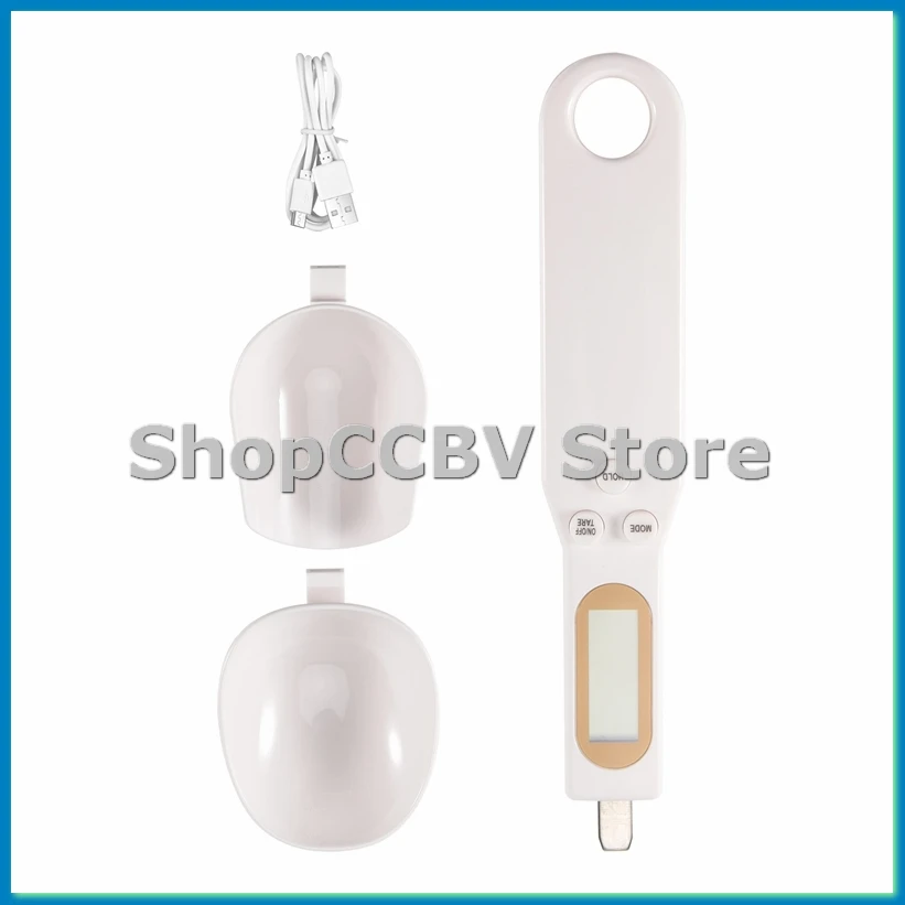 

USB Charging Measuring Spoon Scales Electronic Digital Gramera Dimensional Weighing for Powder Flour Kitchen Tool-A50M