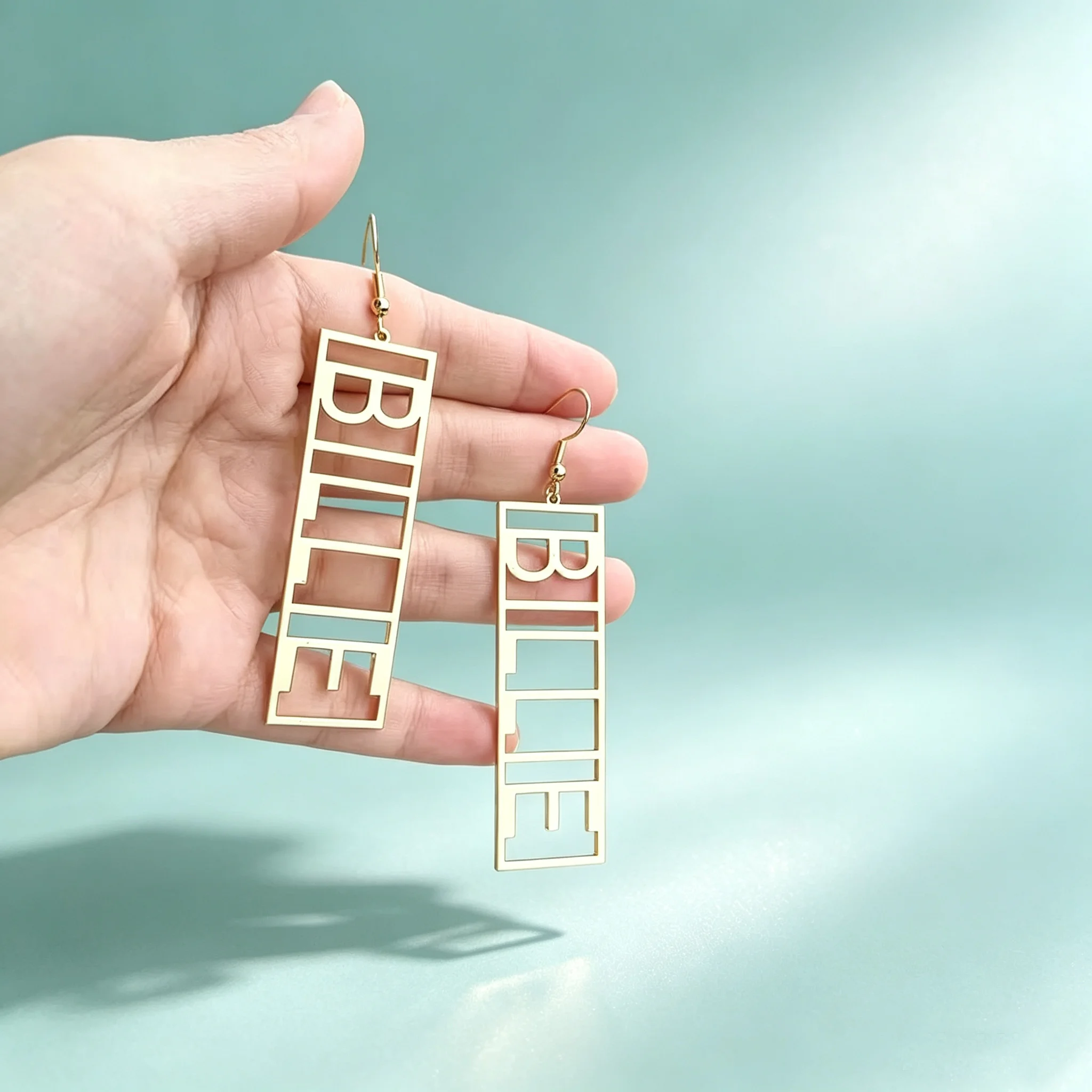 Customized Name Earrings Personality Earrings Minimalist Name Earrings Nameplate Earrings The Best Fashion Jewelry for Womens