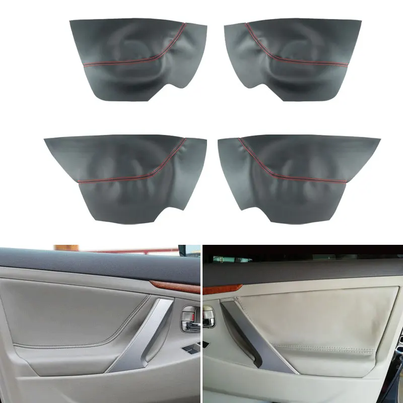 Microfiber Leather Car Styling Interior Door Panel Cover Trim For Toyota Camry 2006 2007 2008 2009 2010 2011 2012