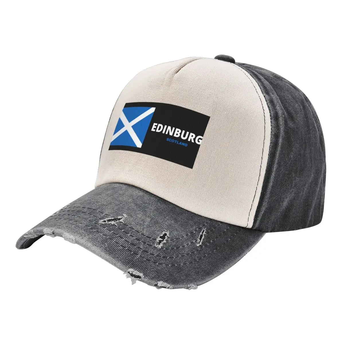 

Edinburgh City with Scottish Flag Baseball Cap Custom Cap Military Cap Man Luxury Woman Men's