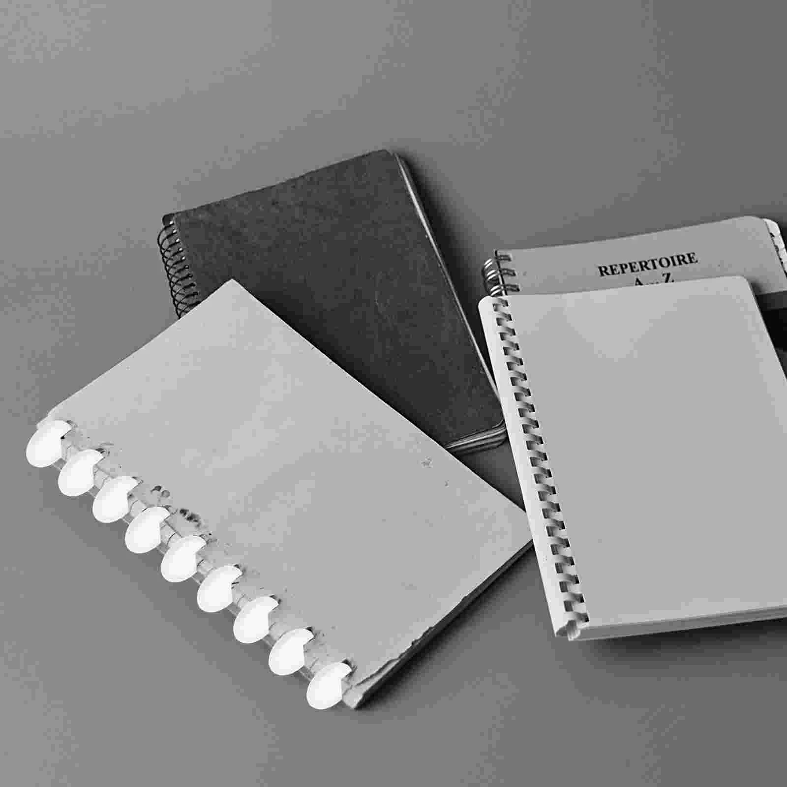 55 Pcs Loose-leaf Button Planners Binding Discs Binder Small Plastic Photo Album Round Note Book Tools for Card