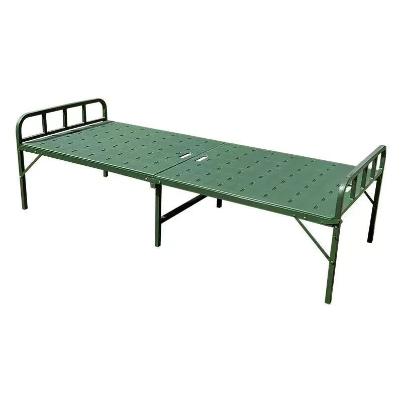 

Portable Single Metal Folding Bed, Steel Outdoor Camping Bed, Worker's Hospital, Home Bedroom, Commercial Furniture