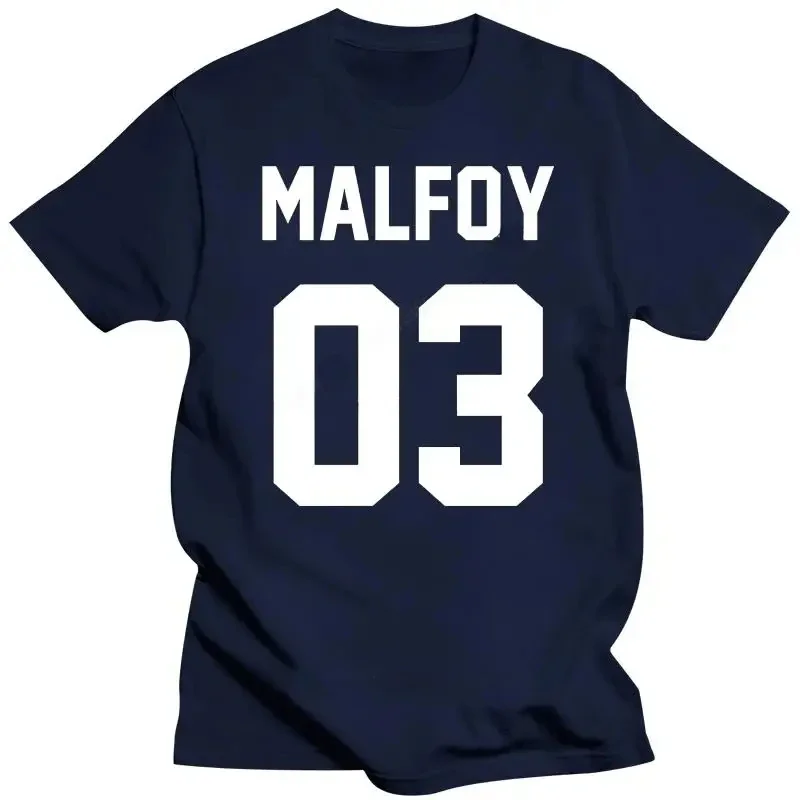 DRACO MALFOY T-SHIRTNew fashion brand teeshirt  male short sleeve black top MALFOY 03 UNISEX SHIRT PRINT ON BACK SIDE T SHIRTS