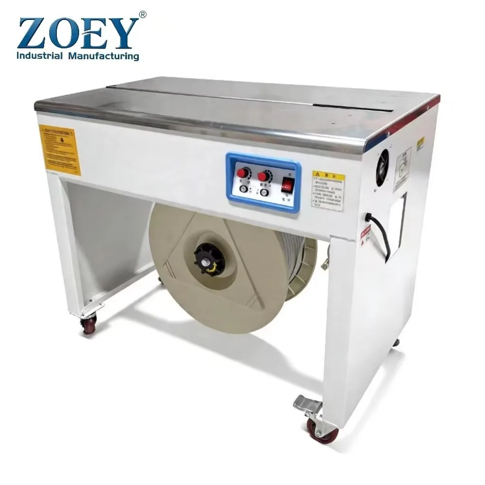 Desktop Semi Automatic Strapping Machine PP PET Belt Bundling Equipment for Warehouse Pallet Cargo Packaging ZOEY SD 005